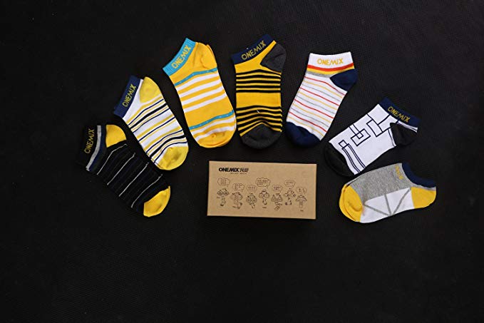 ONEMIX Men's Women's Sports Running Socks 7-pairs Weekly Set