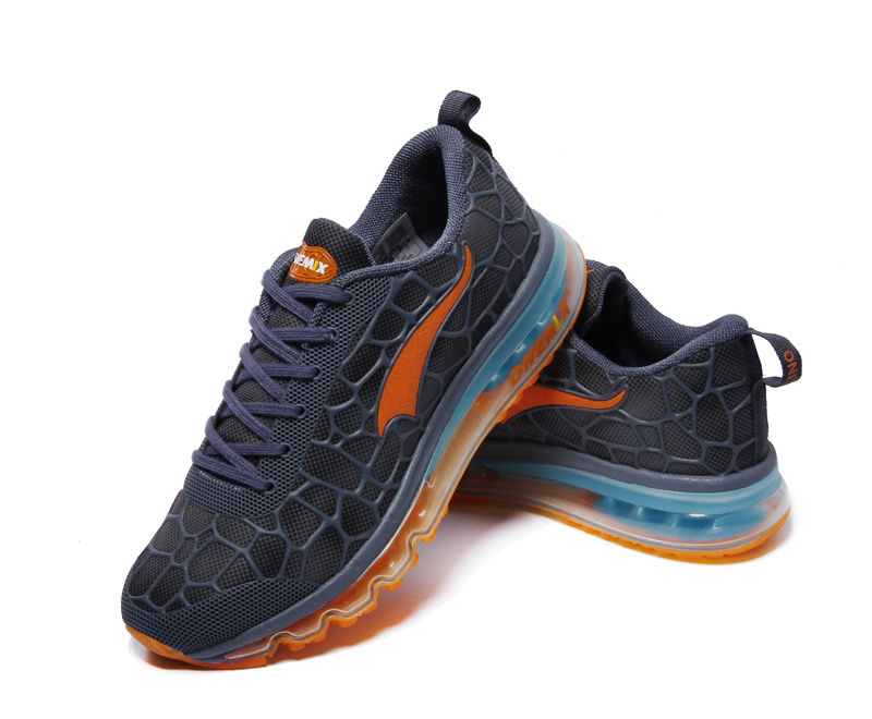 Blue/Orange Monday ONEMIX Men's Breathable Running Shoes - Click Image to Close
