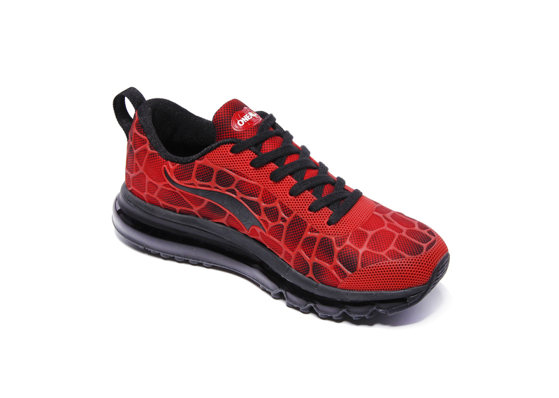 Red/Black Monday ONEMIX Men's Lightweight Running Shoes - Click Image to Close