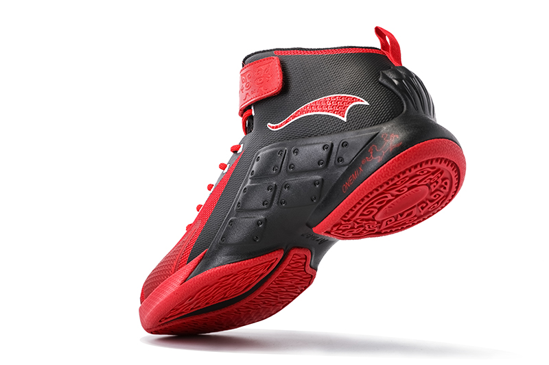 Red/Black Warriors ONEMIX Men's Outdoor Basketball Shoes - Click Image to Close