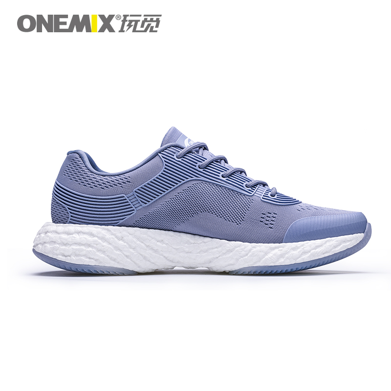 Gray Blue Energy Shoes ONEMIX Men's Rebound-58 Outsole Sneakers - Click Image to Close