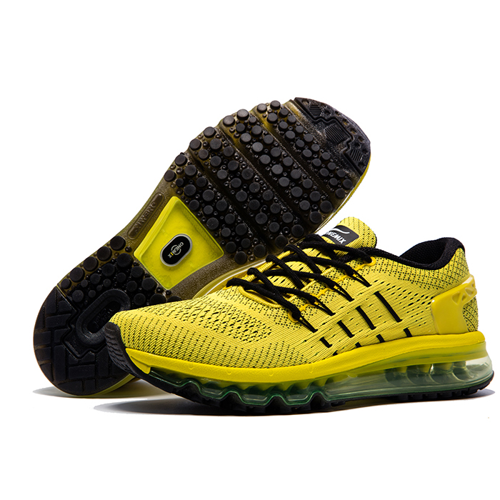 Yellow Air Cushion Shoes ONEMIX Men's Slant Tongue Sneakers - Click Image to Close