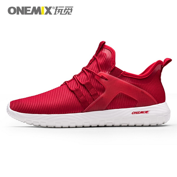 Red Super Light Sneakers ONEMIX Lovers Jogging Shoes - Click Image to Close