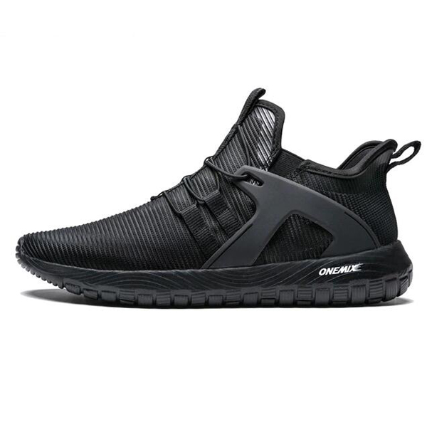 Full Black Super Light Sneakers ONEMIX Men's Jogging Shoes