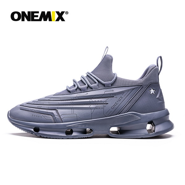 Dark Gray Fighter Shoes ONEMIX Men's Athletic Sneakers - Click Image to Close