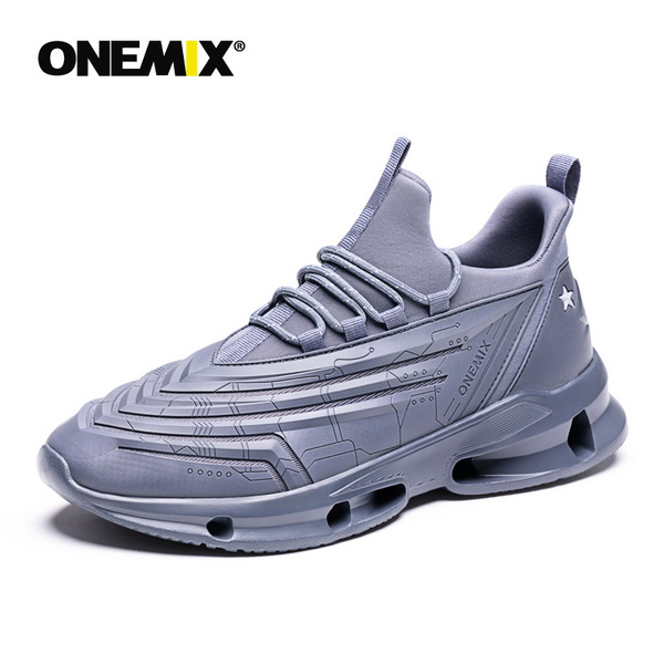 Dark Gray Fighter Shoes ONEMIX Men's Athletic Sneakers - Click Image to Close