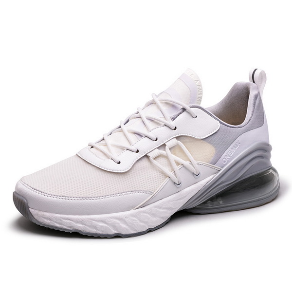 White/Gray Walking Shoes ONEMIX Couple Outdoor Sneakers - Click Image to Close