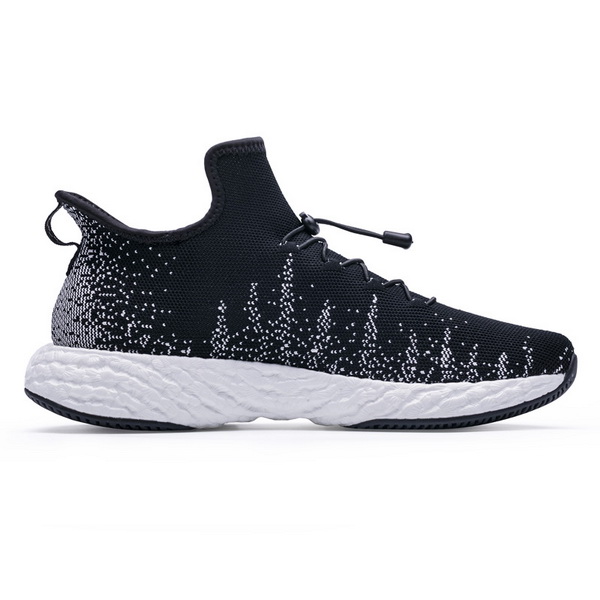 Black/White Knitted Vamp Shoes ONEMIX Men's Casual Sneakers