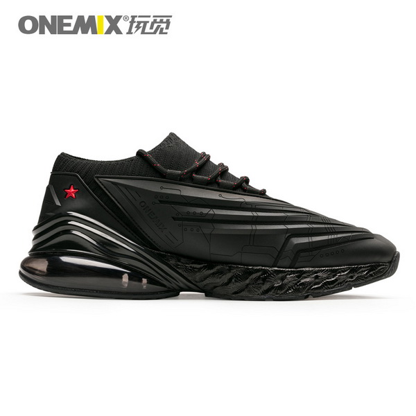 All Black Saturday Men's Sneakers ONEMIX Women's Fighter Shoes - Click Image to Close