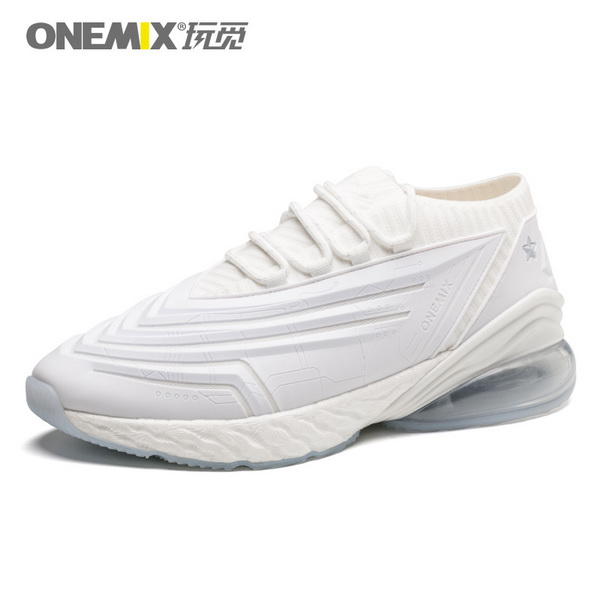 Full White Saturday Women's Sneakers ONEMIX Men's Fighter Shoes - Click Image to Close