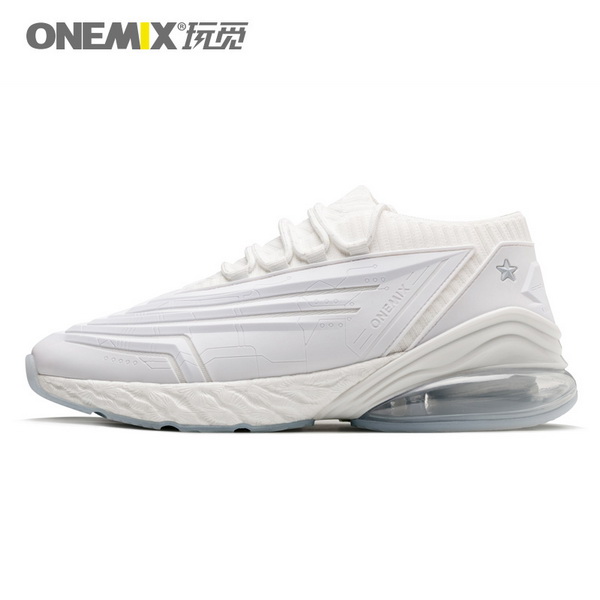 Full White Saturday Women's Sneakers ONEMIX Men's Fighter Shoes - Click Image to Close