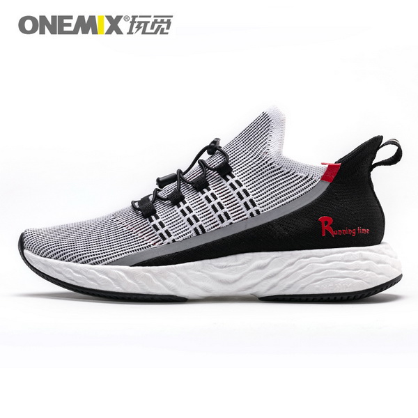 Black Red Sunday Women's Shoes ONEMIX Men's Outdoor Sneakers - Click Image to Close