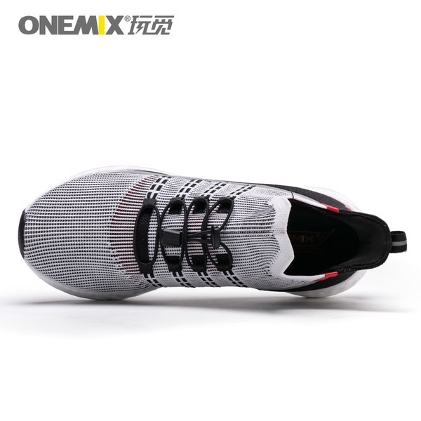 Black Red Sunday Women's Shoes ONEMIX Men's Outdoor Sneakers - Click Image to Close