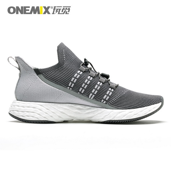 Dark Gray Sunday Sneakers ONEMIX Jogging Men's Shoes - Click Image to Close