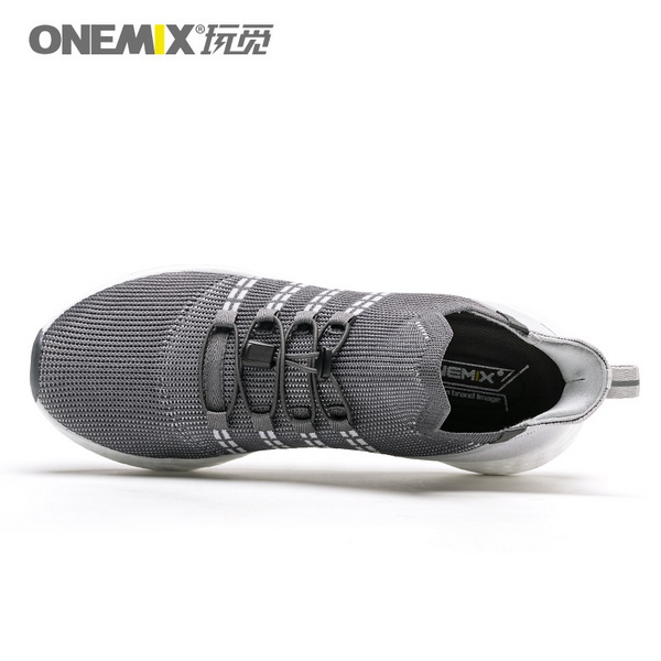 Dark Gray Sunday Sneakers ONEMIX Jogging Men's Shoes - Click Image to Close