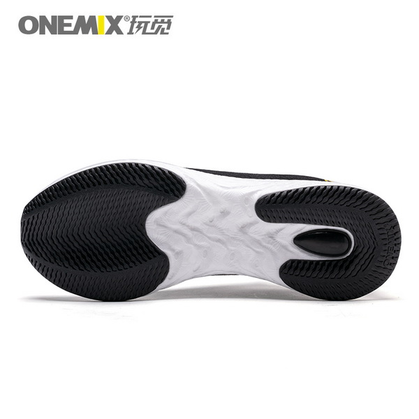 Black Yellow Sunday Shoes ONEMIX Men's Breathable Sneakers - Click Image to Close