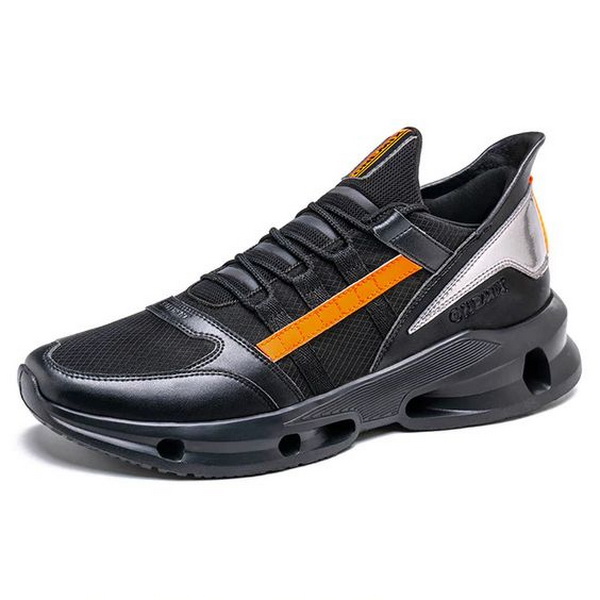 Black Orange Vintage Sneakers ONEMIX Men's Tennis Shoes - Click Image to Close