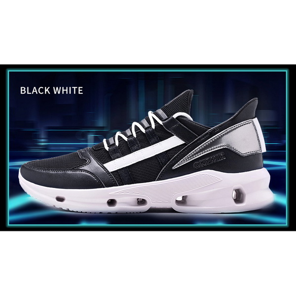Black White Vintage Women's Sneakers ONEMIX Men's Running Shoes - Click Image to Close