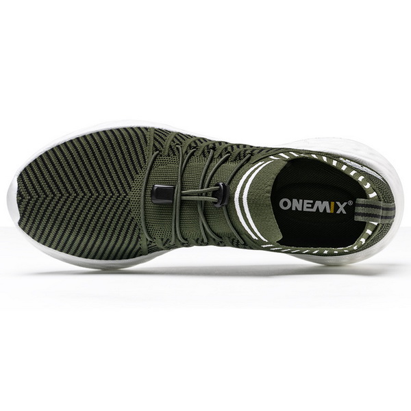Green/White Summer Air Sole Shoes ONEMIX Men's 350 Sneakers - Click Image to Close