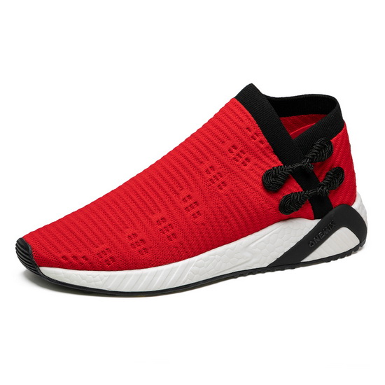 Red/Black Light Men's Shoes ONEMIX Women's Socks-like Sneakers