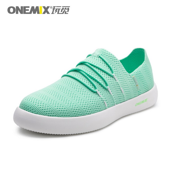 Light Green Slip On Sneakers ONEMIX Women's Flat Shoes