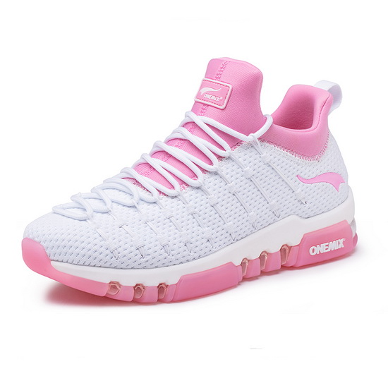 White/Pink Raptors Sneakers ONEMIX Breathable Women's Shoes