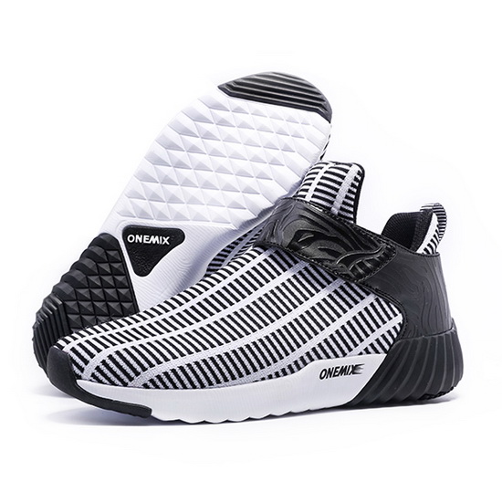White/Black Walking Sneakers ONEMIX Zebra Men's Shoes