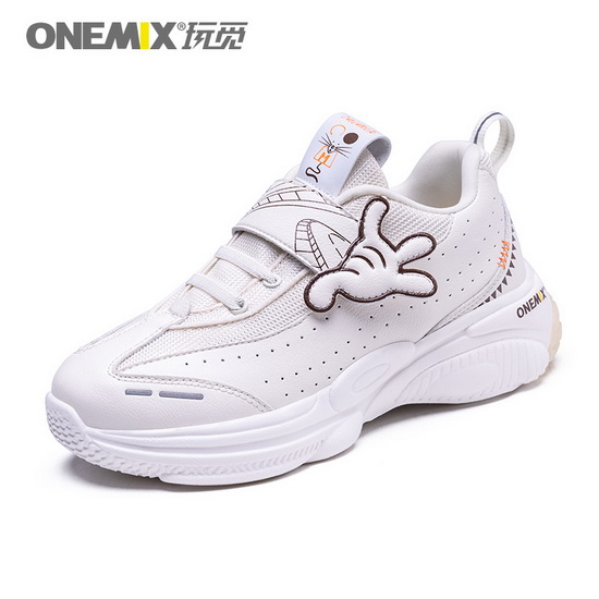White Zodiac Mouse Shoes ONEMIX Running Kids Sneakers