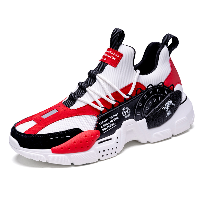 White/Red/Black Odyssey Sneakers ONEMIX Men's Comfortable Shoes