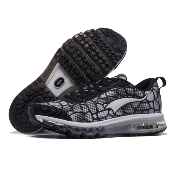 Black/White Monday ONEMIX Men's Athletic Running Shoes - Click Image to Close