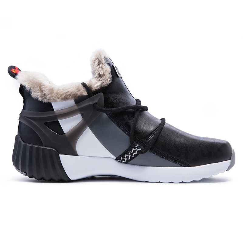 Black/Gray/White Boots ONEMIX Winter Snow Men's Shoes