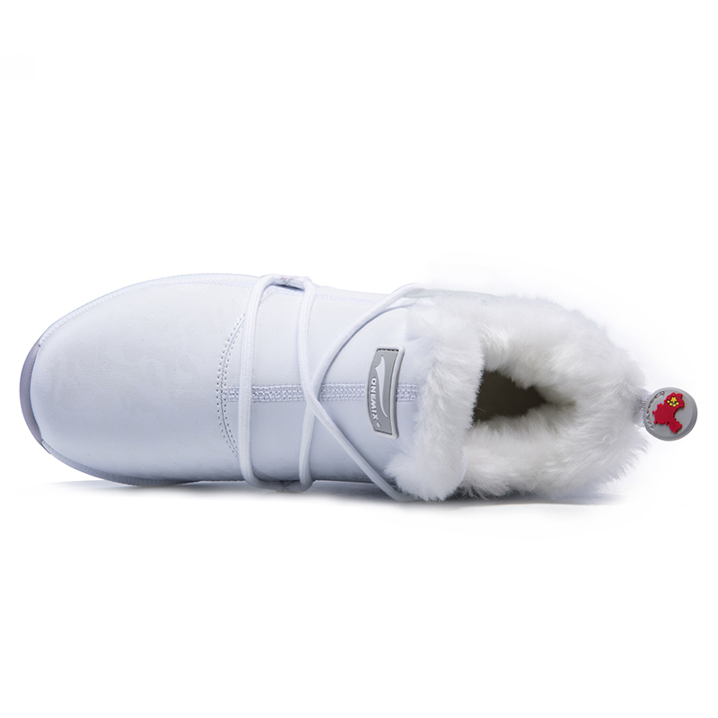 White Warm Boots ONEMIX Winter Snow Women's Shoes - Click Image to Close