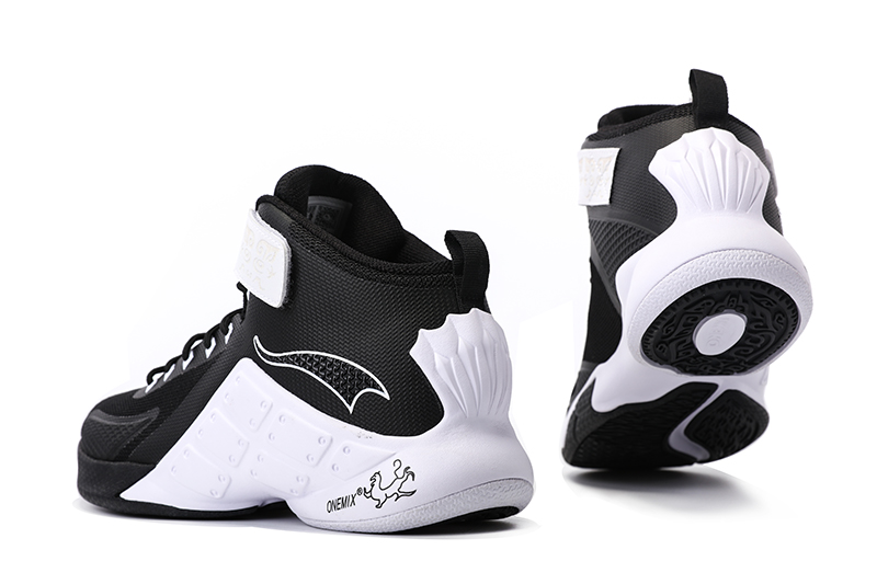 Black/White Warriors ONEMIX Men's Athletic Basketball Shoes