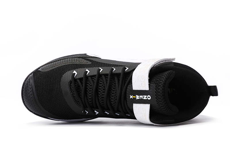 Black/White Warriors ONEMIX Men's Athletic Basketball Shoes - Click Image to Close