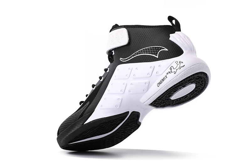 Black/White Warriors ONEMIX Men's Athletic Basketball Shoes
