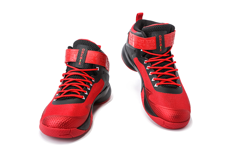 Red/Black Warriors ONEMIX Men's Outdoor Basketball Shoes