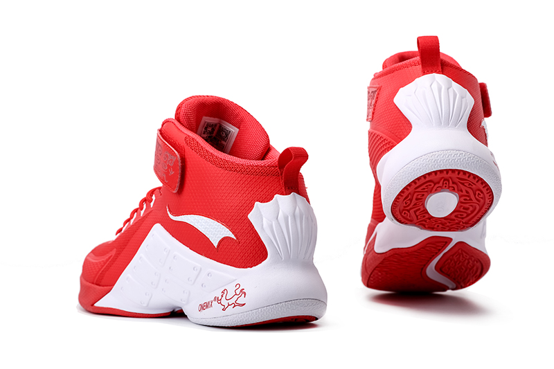 Red/White Warriors ONEMIX Men's Outdoor Basketball Shoes