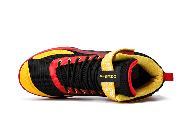 Red/Yellow/Black Warriors ONEMIX Men's Sport Basketball Shoes