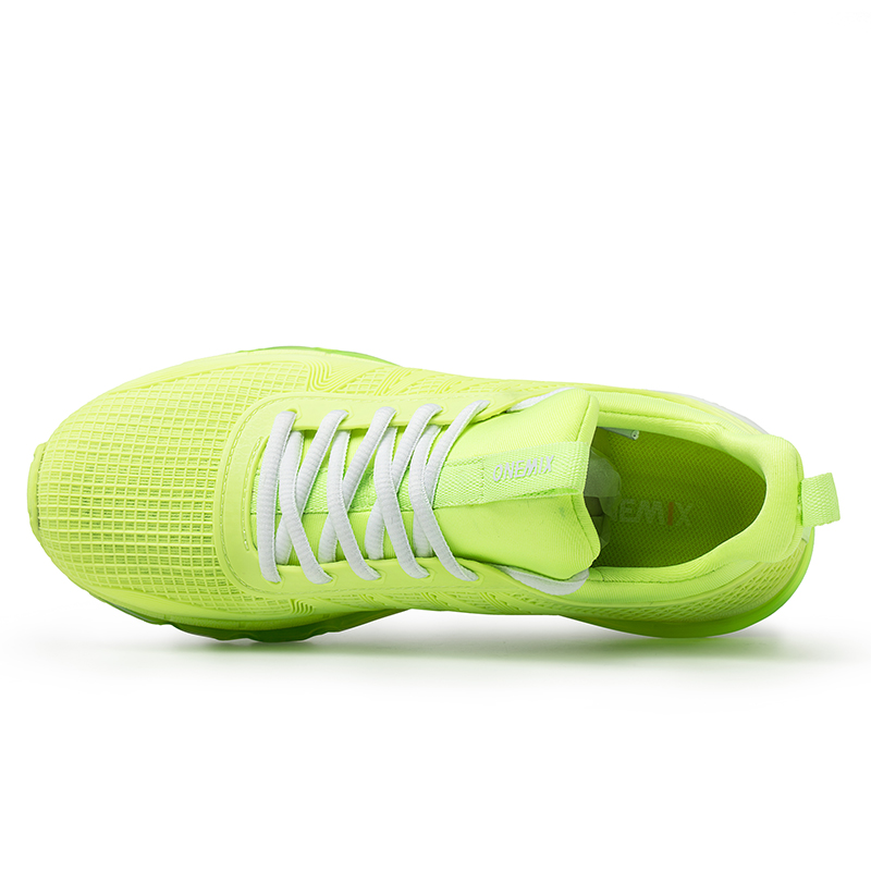 Lime Lightweight Sneakers ONEMIX Tuesday Women's Running Shoes - Click Image to Close