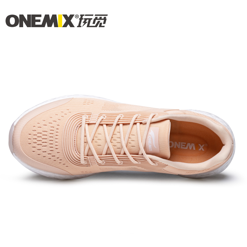 Rose Gold Energy Shoes ONEMIX Unisex Rebound-58 Outsole Sneakers - Click Image to Close
