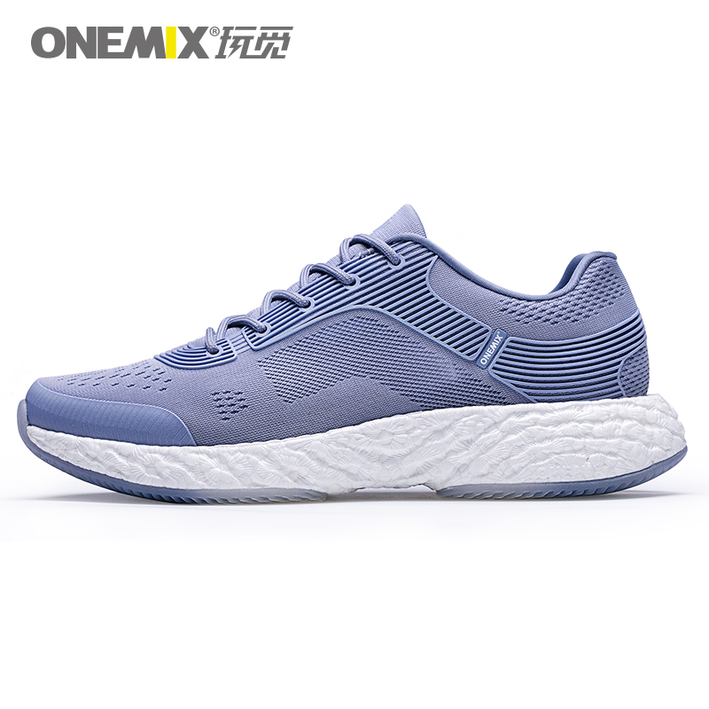 Gray Blue Energy Shoes ONEMIX Men's Rebound-58 Outsole Sneakers