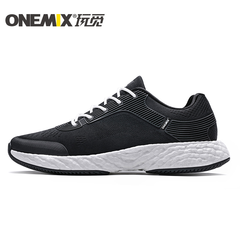 Black/White Energy Shoes ONEMIX Unisex Rebound-58 Outsole Sneakers
