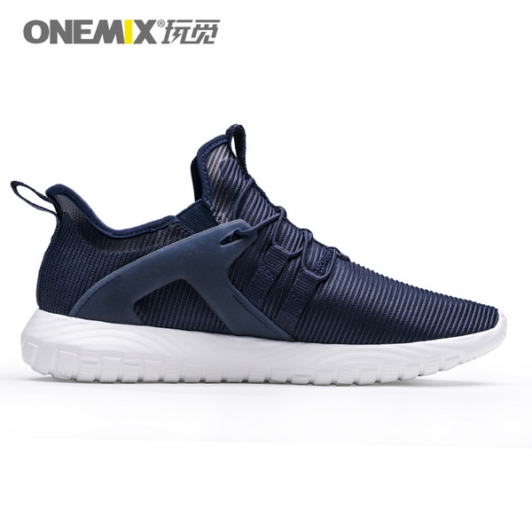 Dark Blue High Elastic Sneakers ONEMIX Men's Jogging Shoes - Click Image to Close
