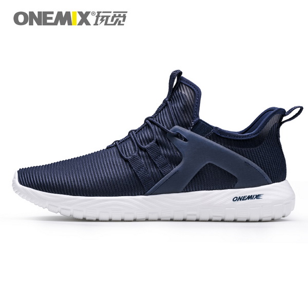 Dark Blue High Elastic Sneakers ONEMIX Men's Jogging Shoes