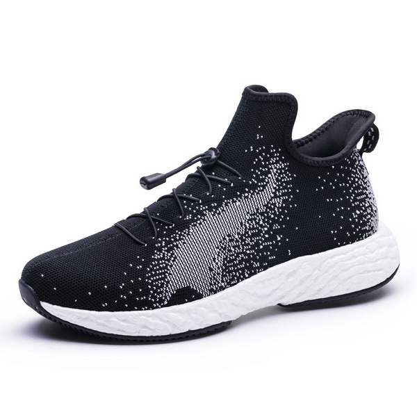 Black/White Knitted Vamp Shoes ONEMIX Men's Casual Sneakers