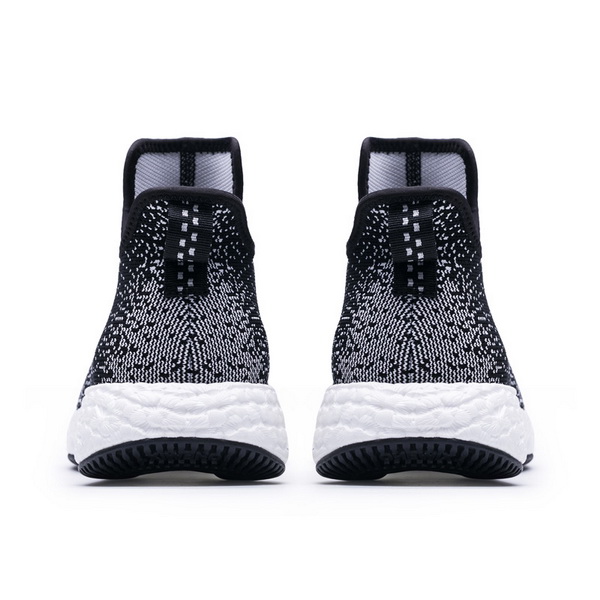 Black/White Knitted Vamp Shoes ONEMIX Men's Casual Sneakers - Click Image to Close
