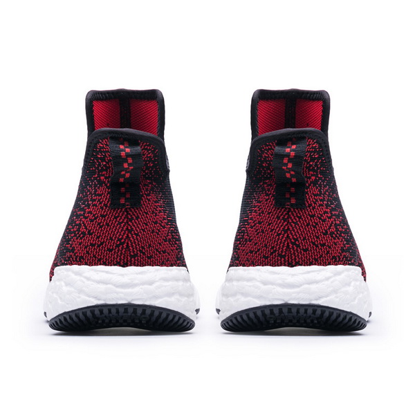 Black/Red Knitted Vamp Shoes ONEMIX Men's Lightweight Sneakers - Click Image to Close