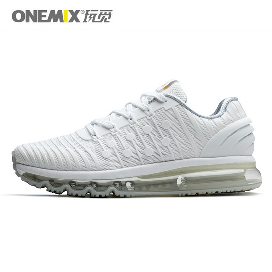 White Silver Athletic Women's Sneakers ONEMIX Men's Windseeker Shoes - Click Image to Close
