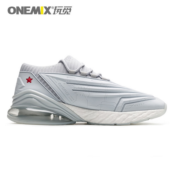 Silver/Gray Saturday Shoes ONEMIX Running Men's Fighter Sneakers