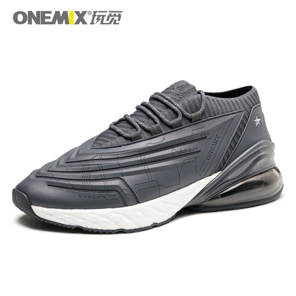 Dark Gray Saturday Shoes ONEMIX Outdoor Men's Fighter Sneakers - Click Image to Close